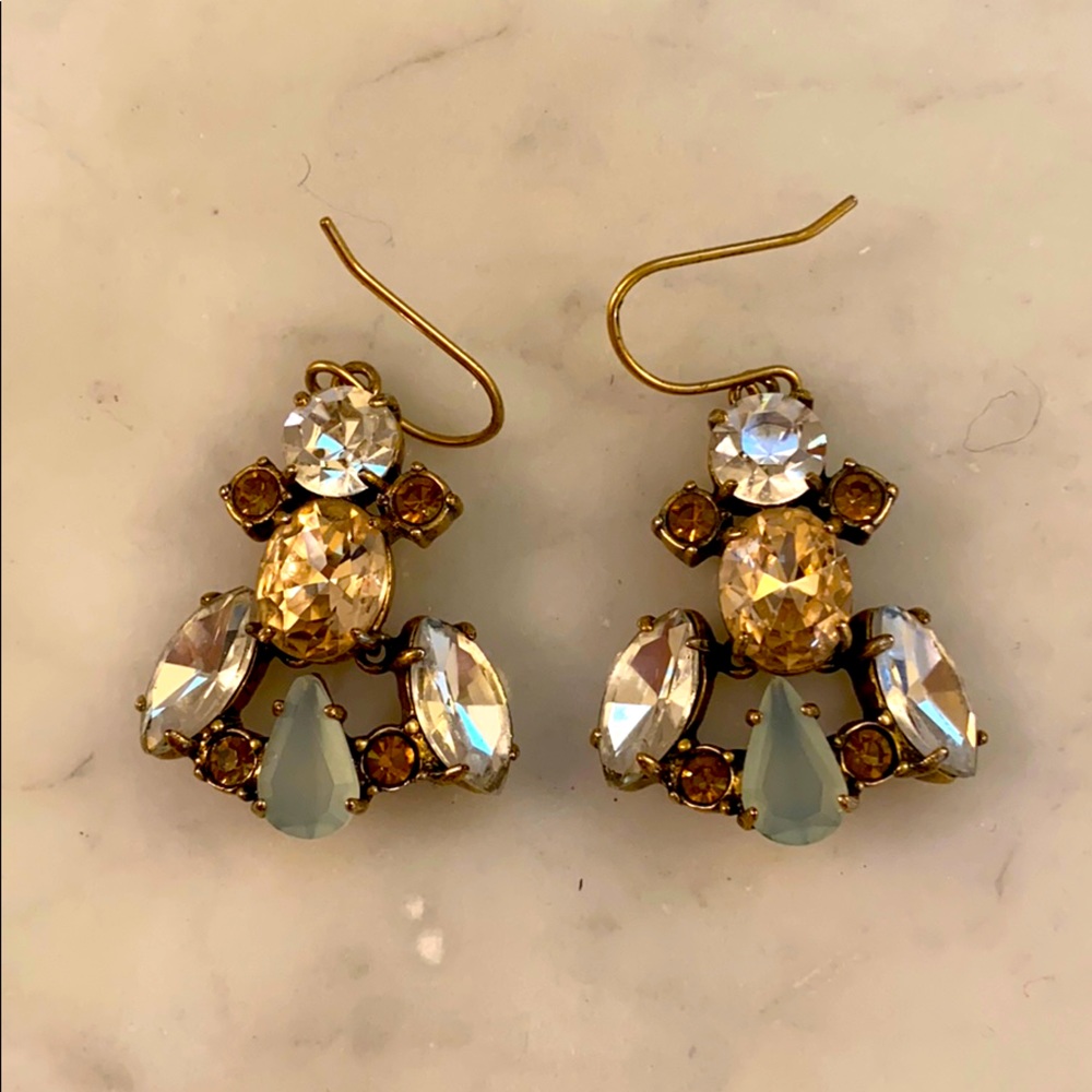 J Crew Crystal Drop Earrings
